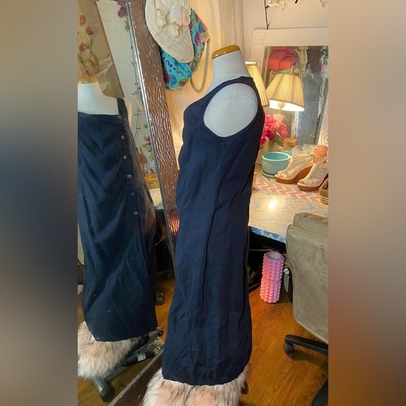 🌹Animale🌹 Linen Asymmetrical Sleeveless Button Up Dress - Picture 6 of 13